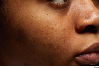 HD Face skin Calneshia Mason cheek nose pores skin texture…